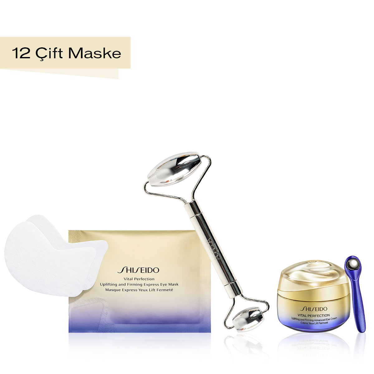 SHISEIDO - RADIANT EYE SCULPTING ROUTINE - Retinol İçeren Göz Kremi, Retinol İçeren Göz Maskesi & Paslanmaz Çelik Çift Başlıklı Roller Seti